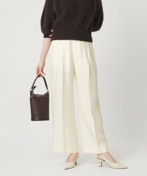 UNITED ARROWS / ユナイテッドアローズ その他パンツ | ドット サテン 2タック ワイドパンツ | 詳細1