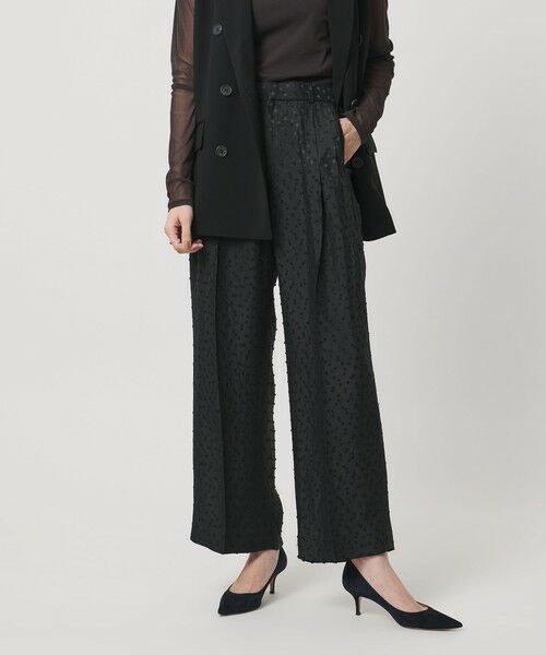 UNITED ARROWS / ユナイテッドアローズ その他パンツ | ドット サテン 2タック ワイドパンツ | 詳細27