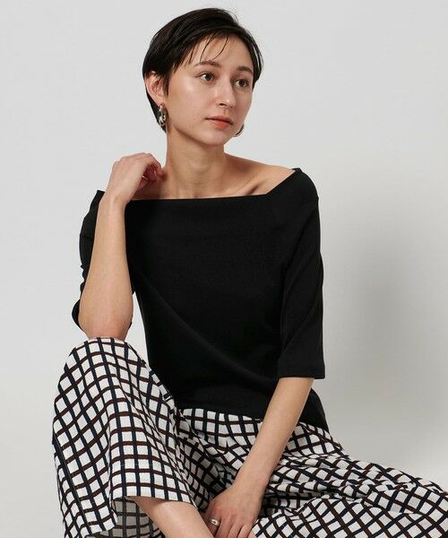 NON TOKYO プリントリブフレアハーフスリーブカットソー 半袖 24SS NON TOKYO プリントリブフレアハーフスリーブカットソー 半袖