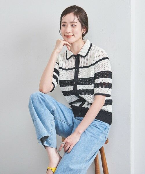 UNITED ARROWS ポロニット BEAUTY＆YOUTH UNITED ARROWS ニット セーター メッシュ
