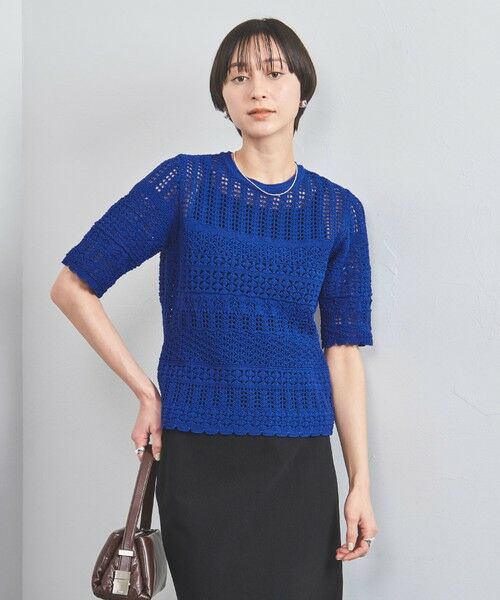 UNITED ARROWS/ユナイテッドアローズ Early/SM ショートスリーブ ニット ROYAL FREE UNITED ARROWS/ユナイテッドアローズ Early/SM ショートスリーブ ニット ROYAL FREE