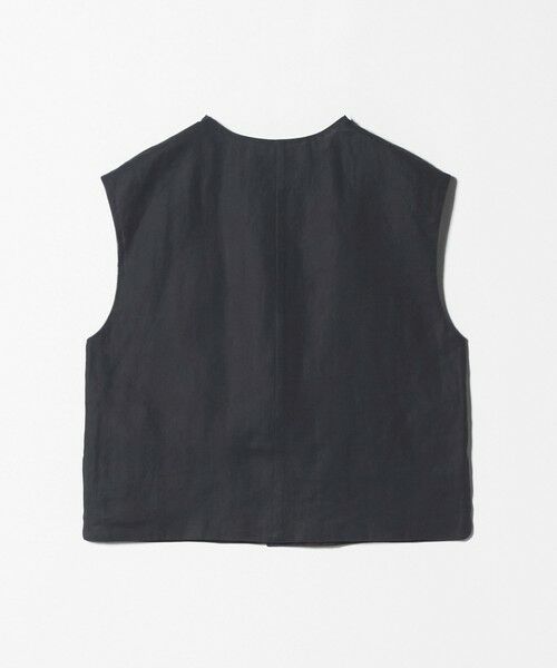 UNITED ARROWS ノースリーブベスト 黒/白 セール】 コットン シアー ノースリーブベスト （ベスト