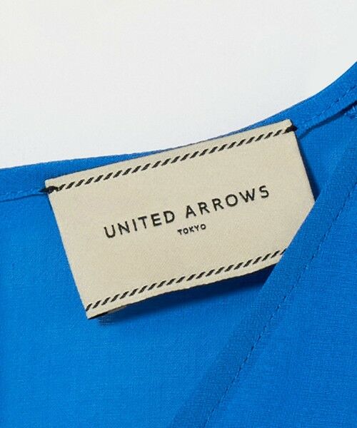 未使用タグ付き ユナイテッドアローズ インド綿 Vネック マキシワンピース 36 UNITED ARROWS ユナイテッドアローズ Vネックマキシワンピース