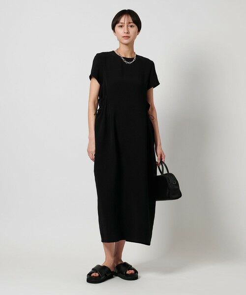 ロングワンピース UNTITLED ワンピース シルキーダブルクロスワンピース