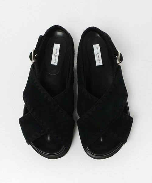 UNITED ARROWS BLACK クロスサンダル 37 UNITED ARROWS｜ナチュラル クロス サンダル | Rakuten Fashion