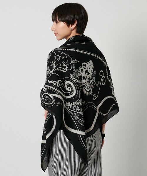 UNITED ARROWS/ユナイテッドアローズ 【一部別注】<manipuri>C/SI スカーフ 25SS BLACK FREE UNITED ARROWS/ユナイテッドアローズ 【一部別注】<manipuri>C/SI スカーフ 25SS BLACK FREE