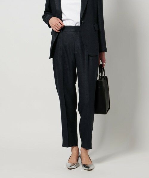 UNITED ARROWS/ユナイテッドアローズ Spiree IAS タック テーパードパンツ ‐接触冷感・UVカット・ストレッチ・ウォッシャブル‐ NAVY S(36) UNITED ARROWS/ユナイテッドアローズ Spiree IAS タック テーパードパンツ ‐接触冷感・UVカット・ストレッチ・ウォッシャブル‐ NAVY S(36)