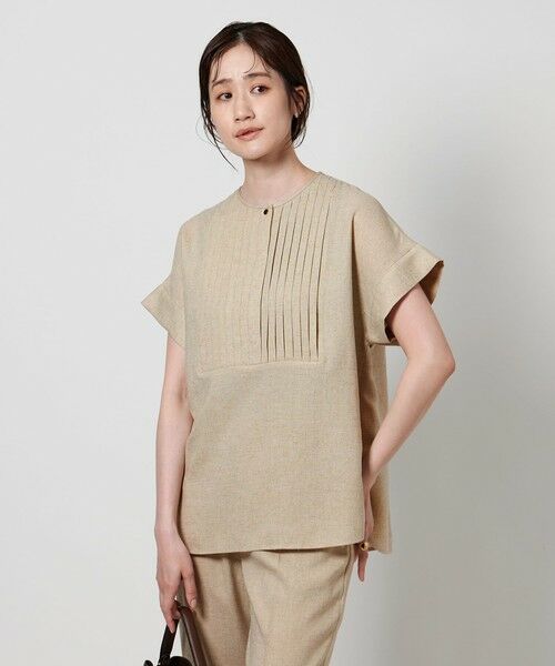 ドゥロワー ショートスリーブブラウス DRAWER ドゥロワー 24SS SUMMER シルク フリンジショート