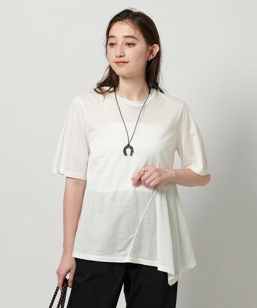 UNITED ARROWS/ユナイテッドアローズ イレギュラーヘム ショートスリーブ カットソー WHITE FREE UNITED ARROWS/ユナイテッドアローズ イレギュラーヘム ショートスリーブ カットソー WHITE FREE