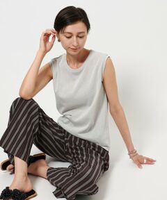 UNITED ARROWS / ユナイテッドアローズ カットソー | ラメ ノースリーブ カットソー