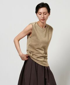 UNITED ARROWS / ユナイテッドアローズ カットソー | ラメ ノースリーブ カットソー