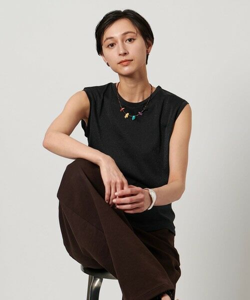 UNITED ARROWS / ユナイテッドアローズ カットソー | ラメ ノースリーブ カットソー | 詳細7