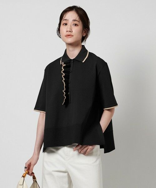 美品⭐︎ユナイテッドアローズ ミニマルフリル ニット 5SL グレー UNITED ARROWS ニット セーター ミニマルフリル 5SL レディース