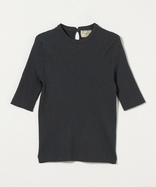 【今期タグ付き新品】ユナイテッドアローズ　半袖ニット　ブラック MARW UNITED ARROWS＞コンパクト ショートスリーブ ニット