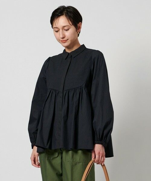 UNITED ARROWS ブラウス シャツ レースプリーツ フリル
