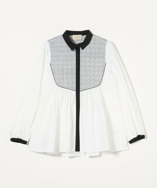 MARCH 11 マーチイレブン 19SS バルーンスリーブリネンエンブロイダリーシャツブラウス 19-050-510-0018-1-0 ブラック  ITIWA6ULRIES MARCH 11 マーチイレブン 19SS バルーンスリーブリネンエン