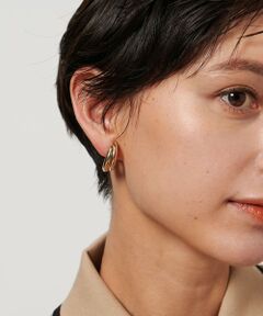 LAUREN RALPH LAUREN ★ クリスタル パヴェ フープピアス Ralph Lauren】クリスタル パヴェ リンク ドロップ ピアス