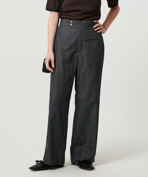 UNITED ARROWS / ユナイテッドアローズ その他パンツ | コットン デニムライク ワイドパンツ | 詳細1