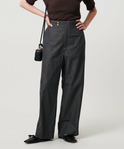 UNITED ARROWS/ユナイテッドアローズ コットン デニムライク ワイドパンツ NAVY M(38) UNITED ARROWS/ユナイテッドアローズ コットン デニムライク ワイドパンツ NAVY M(38)