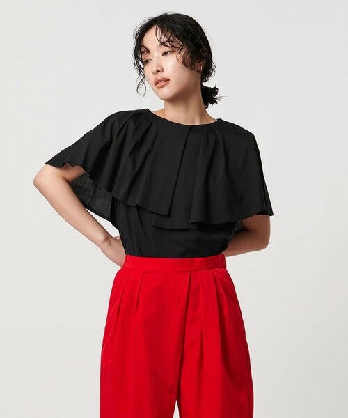 【値下げしました★】UNITED ARROWS ブラックフリルシャツ UNITED ARROWS ブラウス シャツ 「別注」「dahl'ia」ビッグ
