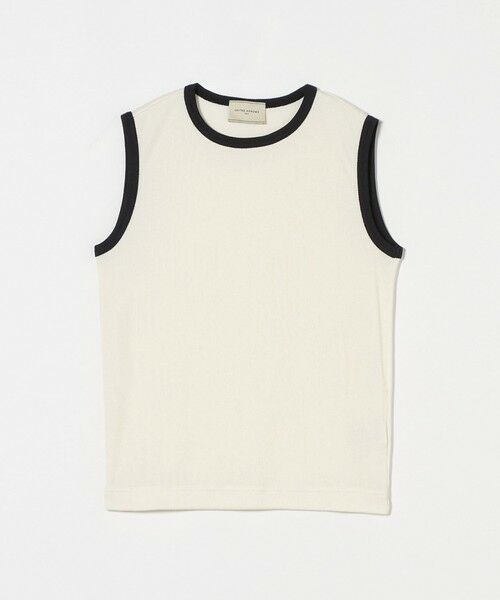 UNITED ARROWS / ユナイテッドアローズ カットソー | リブバイカラーパイピング ノースリーブカットソー | 詳細3