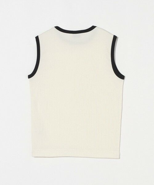 UNITED ARROWS / ユナイテッドアローズ カットソー | リブバイカラーパイピング ノースリーブカットソー | 詳細4