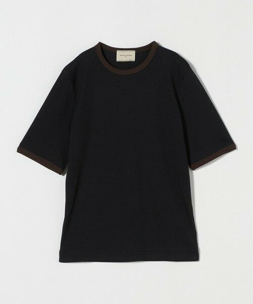 UNITED ARROWS ネイビー リブ　ペプラム　カットソー UNITED ARROWS イレギュラーペプラム ティアード 7SL カットソー
