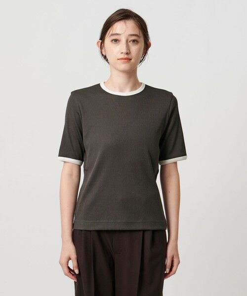 UNITED ARROWS / ユナイテッドアローズ カットソー | リブバイカラーパイピング ショートスリーブカットソー | 詳細15