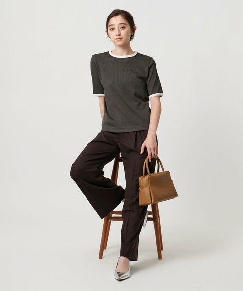 UNITED ARROWS / ユナイテッドアローズ カットソー | リブバイカラーパイピング ショートスリーブカットソー | 詳細14