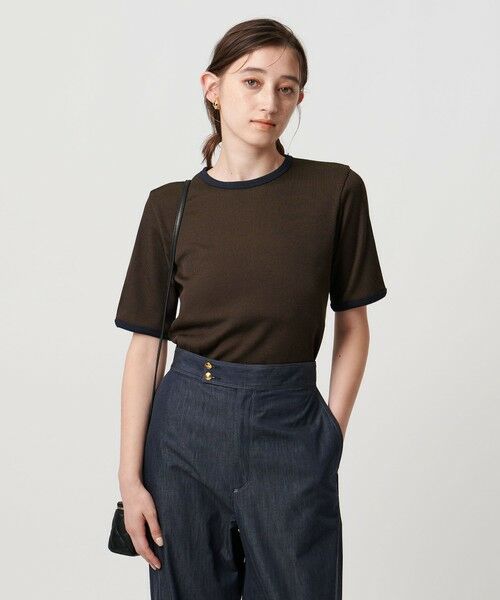 UNITED ARROWS / ユナイテッドアローズ カットソー | リブバイカラーパイピング ショートスリーブカットソー | 詳細24