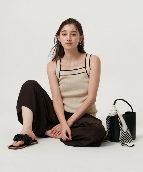 UNITED ARROWS / ユナイテッドアローズ キャミソール・チューブトップ | リブスクエアネック パイピングキャミソール - ウォッシャブル - | 詳細2