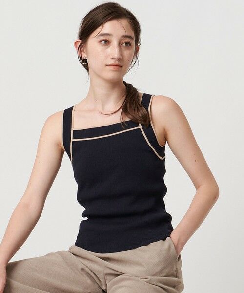 UNITED ARROWS / ユナイテッドアローズ キャミソール・チューブトップ | リブスクエアネック パイピングキャミソール - ウォッシャブル - | 詳細13