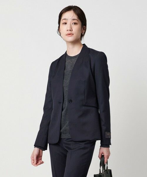 UNITED ARROWS / ユナイテッドアローズ ノーカラージャケット | CANONICO ノーラペルジャケット(NAVY)