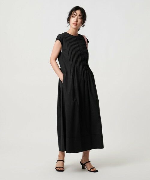 最終値下 新品 ユナイテッドアローズ ブラック マキシ丈 ワンピース 38 セール】 リネンライク ワンピース （ロング・マキシ丈