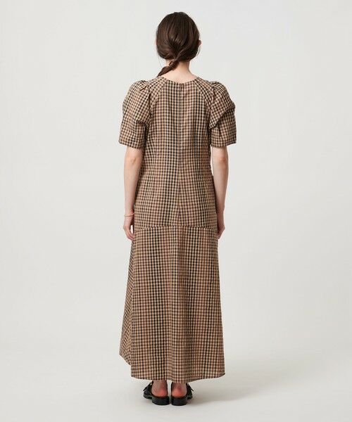 UNITED ARROWS パフスリーブワンピース ーウォッシャブルー UNITED ARROWS パフスリーブワンピース ーウォッシャブルー