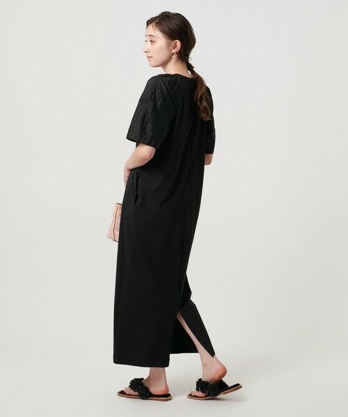 値下　UNITED ARROWS パフスリーブ ロングワンピース　黒 値下 UNITED ARROWS パフスリーブ ロングワンピース 黒 - メルカリ