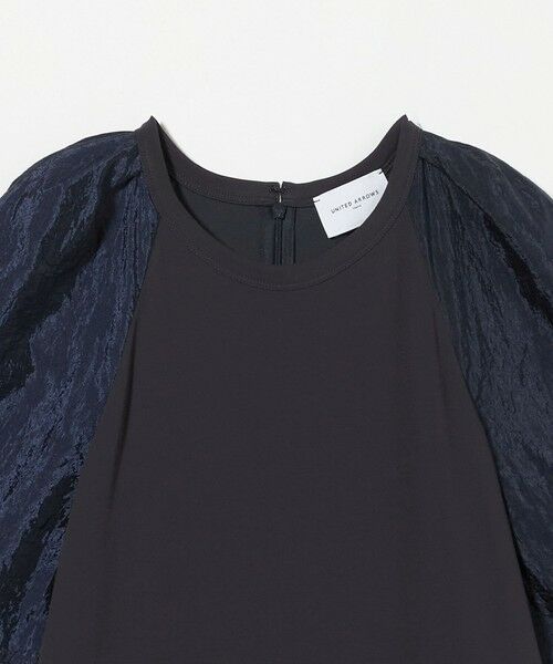 UNITED ARROWS パフスリーブワンピース ーウォッシャブルー UNITED ARROWS ワンピース パフスリーブ チェック