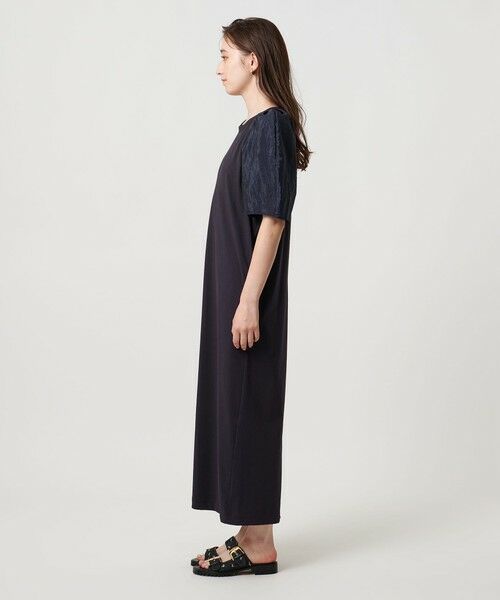 定価2万！ユナイテッドアローズ タフタロングワンピース パフスリーブワンピース 2024SS ユナイテッドアローズ タフタ ピンタック シャツ