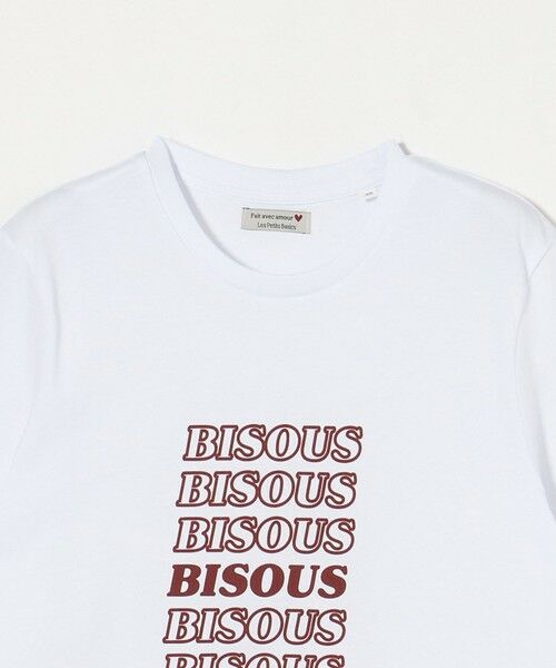UNITED ARROWS / ユナイテッドアローズ Tシャツ | ＜Les Petits Basics＞BISOUS プリントTシャツ | 詳細9