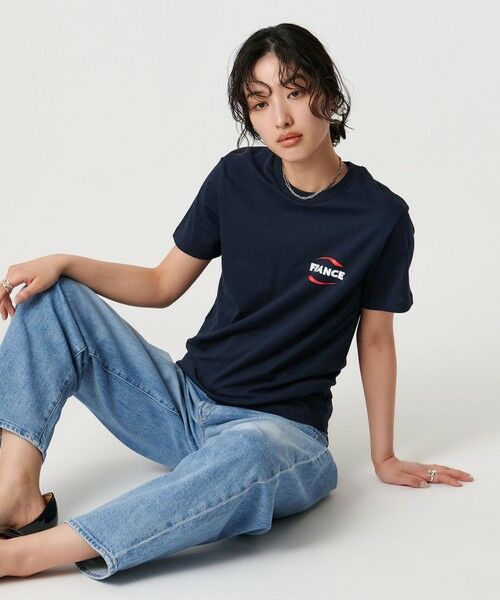 UNITED ARROWS / ユナイテッドアローズ Tシャツ | ＜Les Petits Basics＞FRANCE プリントTシャツ | 詳細1