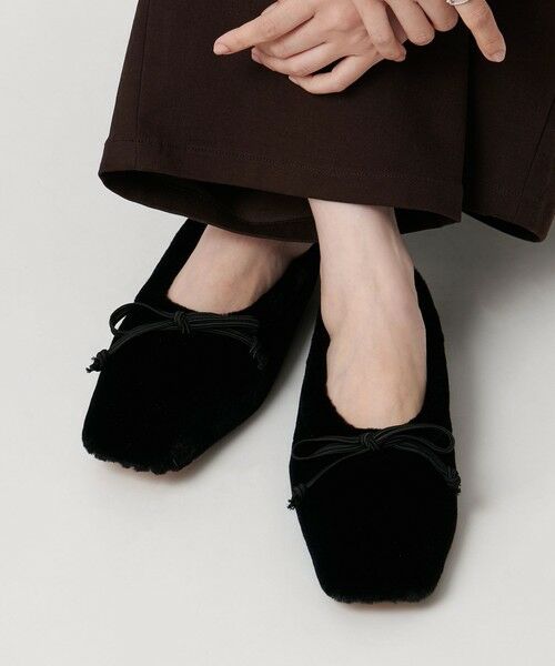 UNITED ARROWS/ユナイテッドアローズ <PIPPICHIC>AMBER フェイクファー バレエシューズ BLACK 23cm(36) UNITED ARROWS/ユナイテッドアローズ <PIPPICHIC>AMBER フェイクファー バレエシューズ BLACK 23cm(36)