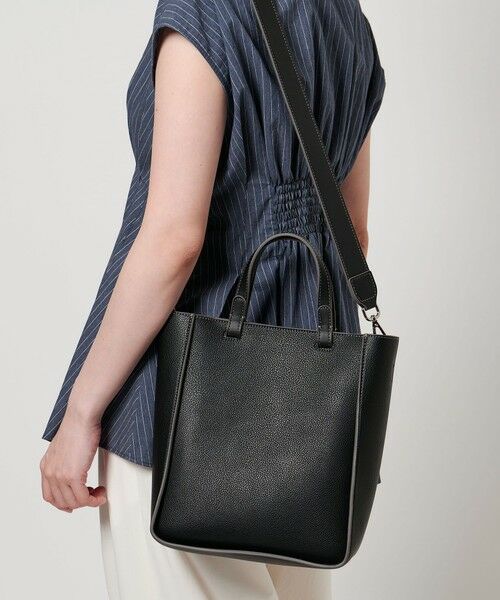 UNITED ARROWS/ユナイテッドアローズ ミニ コンビ トートバッグ BLACK FREE