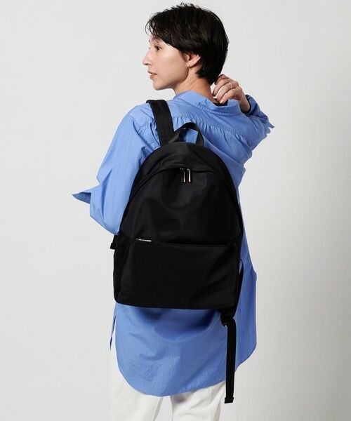 UNITED ARROWS/ユナイテッドアローズ フロントジップ リュックサック BLACK FREE