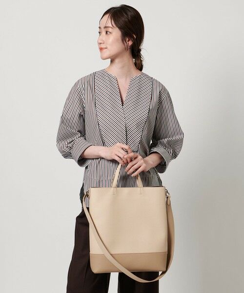 UNITED ARROWS / ユナイテッドアローズ トートバッグ | トリプルカラー バーチカル トートバッグ | 詳細16