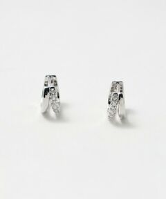 UNITED ARROWS / ユナイテッドアローズ ピアス・イヤリング | パヴェ Vシェイプ フープ ピアス