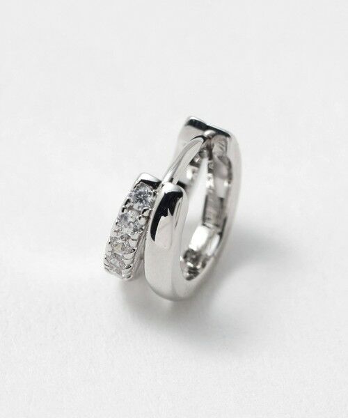 UNITED ARROWS / ユナイテッドアローズ ピアス・イヤリング | パヴェ Vシェイプ フープ ピアス | 詳細1