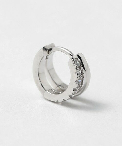 UNITED ARROWS / ユナイテッドアローズ ピアス・イヤリング | パヴェ Vシェイプ フープ ピアス | 詳細2