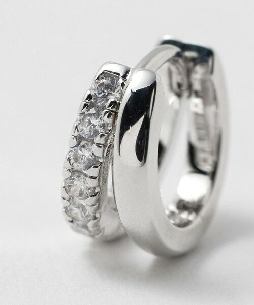 UNITED ARROWS / ユナイテッドアローズ ピアス・イヤリング | パヴェ Vシェイプ フープ ピアス | 詳細4