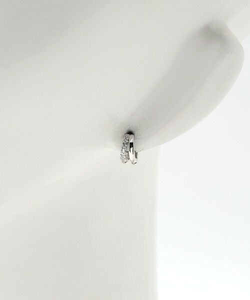 UNITED ARROWS / ユナイテッドアローズ ピアス・イヤリング | パヴェ Vシェイプ フープ ピアス | 詳細5