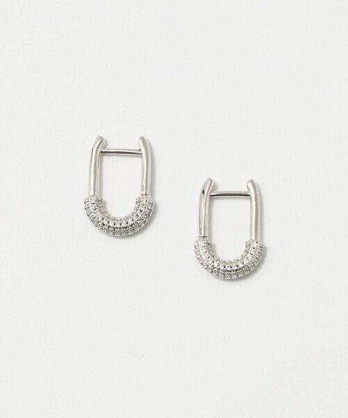 UNITED ARROWS / ユナイテッドアローズ ピアス・イヤリング | パヴェ Uシェイプ ピアス（SILVER）